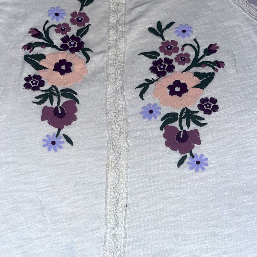 Embroidered halter top